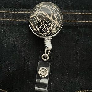 Custom Made Clip On Badge Reel Holder w/ Retractable Cord NEW